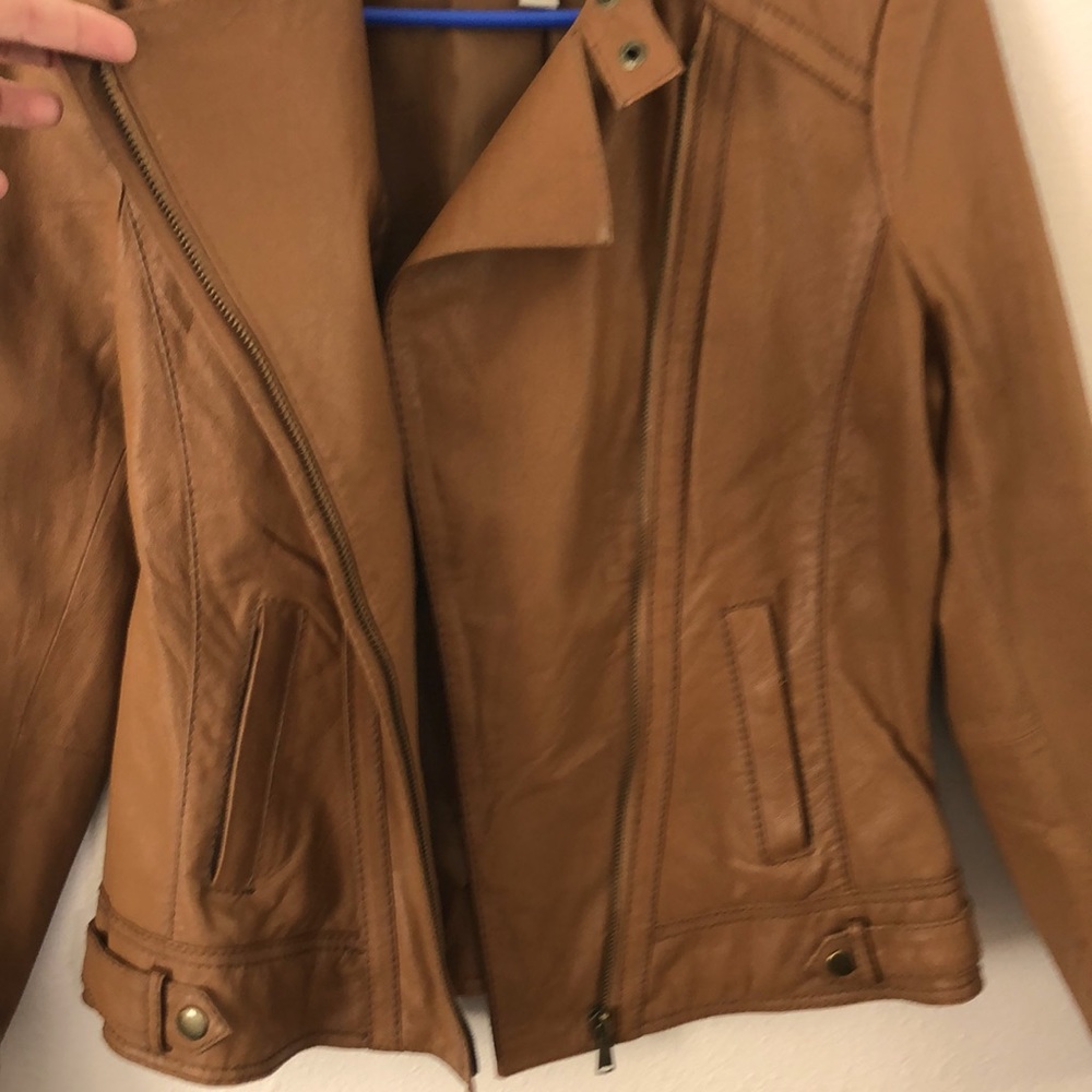 Boston Proper Lined Leather Chic Jacket - image 6